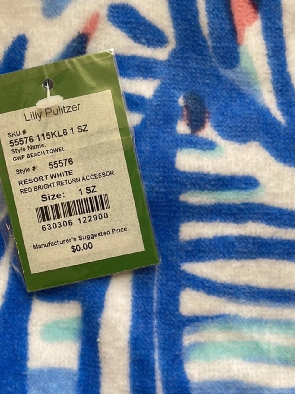 Lilly Pulitzer Red Right Return Towel - New with Tags! 🏷️